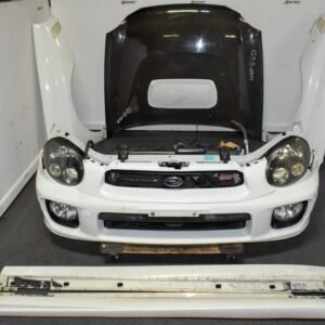02 03 Subaru Impreza WRX STI GDB Version-7 Front End Conversion with Carbon Fiber Hood and One-Piece Grill.